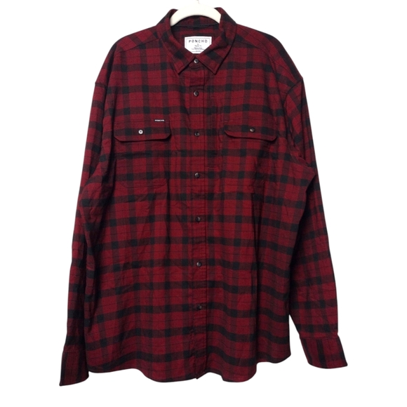 Poncho The Buffalo Flannel Shirt - Picture 1 of 9